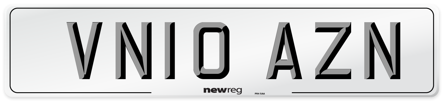 VN10 AZN Number Plate from New Reg